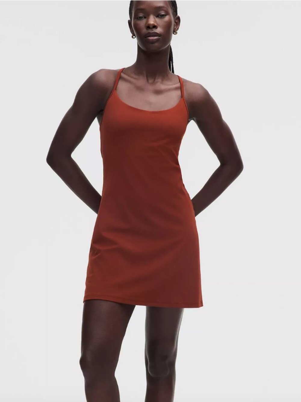 Luluelmon NWOT Flow Y Dress Light Support, B/C Cup Cranberry Charm